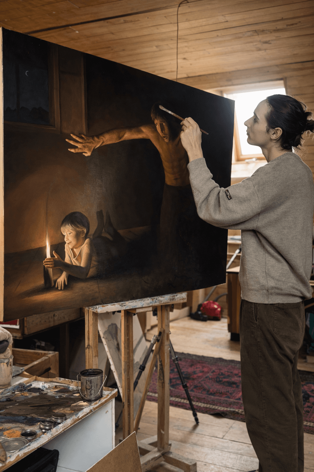 Amaury Ambroselli dans son atelier